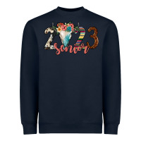 Navy 2023 senior bull skull Heavyweight Sweatshirt - JahusDesignShop