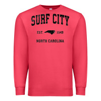 Cardinal Surf City North Carolina Nc Vintage Sports Design Black Prin Premium Sweatshirt - StudioElite