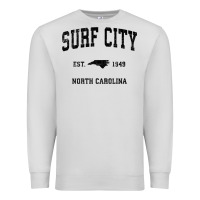 Dove Grey Surf City North Carolina Nc Vintage Sports Design Black Prin Premium Sweatshirt - StudioElite