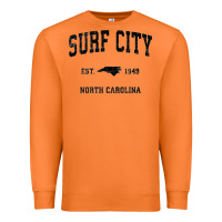 Carrot Surf City North Carolina Nc Vintage Sports Design Black Prin Premium Sweatshirt - StudioElite