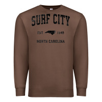 Chestnut Surf City North Carolina Nc Vintage Sports Design Black Prin Premium Sweatshirt - StudioElite