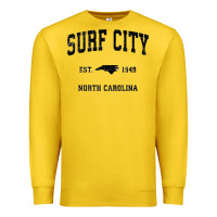Lemon Surf City North Carolina Nc Vintage Sports Design Black Prin Premium Sweatshirt - StudioElite