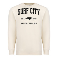 Sandshell Surf City North Carolina Nc Vintage Sports Design Black Prin Premium Sweatshirt - StudioElite