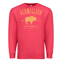 Cardinal vermillion south dakota bison distressed design t shirt Premium Sweatshirt - StudioElite