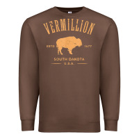 Chestnut vermillion south dakota bison distressed design t shirt Premium Sweatshirt - StudioElite