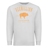Dove Grey vermillion south dakota bison distressed design t shirt Premium Sweatshirt - StudioElite