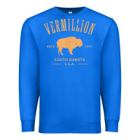 True Royal vermillion south dakota bison distressed design t shirt Premium Sweatshirt - StudioElite