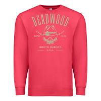 Cardinal deadwood south dakota usa distressed skull design souvenir premium t s Premium Sweatshirt - StudioElite