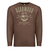 Chestnut deadwood south dakota usa distressed skull design souvenir premium t s Premium Sweatshirt - StudioElite