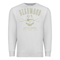 Dove Grey deadwood south dakota usa distressed skull design souvenir premium t s Premium Sweatshirt - StudioElite