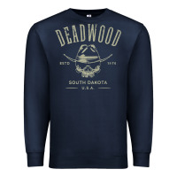 Navy deadwood south dakota usa distressed skull design souvenir premium t s Premium Sweatshirt - StudioElite
