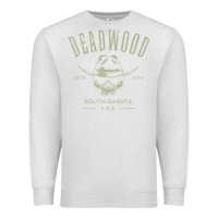 Oatmeal Heather deadwood south dakota usa distressed skull design souvenir premium t s Premium Sweatshirt - StudioElite