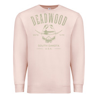Pale Pink deadwood south dakota usa distressed skull design souvenir premium t s Premium Sweatshirt - StudioElite