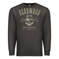 Smoke deadwood south dakota usa distressed skull design souvenir premium t s Premium Sweatshirt - StudioElite