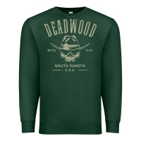 Sports Green deadwood south dakota usa distressed skull design souvenir premium t s Premium Sweatshirt - StudioElite