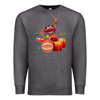 Charcoal Heather The muppets animal drummer Premium Sweatshirt - StudioElite