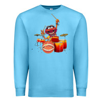Ocean Blue The muppets animal drummer Premium Sweatshirt - StudioElite