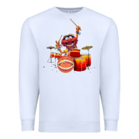 White The muppets animal drummer Premium Sweatshirt - StudioElite
