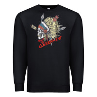 Black trust the government skull native american chief native t shirt Premium Sweatshirt - StudioElite