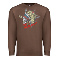 Chestnut trust the government skull native american chief native t shirt Premium Sweatshirt - StudioElite