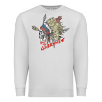 Dove Grey trust the government skull native american chief native t shirt Premium Sweatshirt - StudioElite