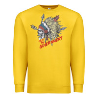 Lemon trust the government skull native american chief native t shirt Premium Sweatshirt - StudioElite