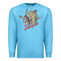 Ocean Blue trust the government skull native american chief native t shirt Premium Sweatshirt - StudioElite
