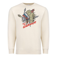 Sandshell trust the government skull native american chief native t shirt Premium Sweatshirt - StudioElite