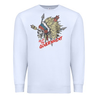 White trust the government skull native american chief native t shirt Premium Sweatshirt - StudioElite