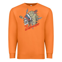 Carrot trust the government skull native american chief native t shirt Premium Sweatshirt - StudioElite