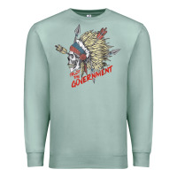 Seafoam trust the government skull native american chief native t shirt Premium Sweatshirt - StudioElite