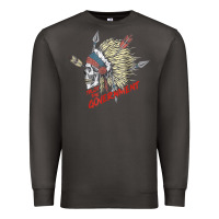 Smoke trust the government skull native american chief native t shirt Premium Sweatshirt - StudioElite
