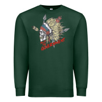 Sports Green trust the government skull native american chief native t shirt Premium Sweatshirt - StudioElite