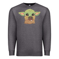 Charcoal Heather Baby yoda Premium Sweatshirt - StudioElite