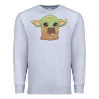 Heather Grey Baby yoda Premium Sweatshirt - StudioElite