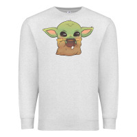 Oatmeal Heather Baby yoda Premium Sweatshirt - StudioElite