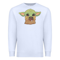 White Baby yoda Premium Sweatshirt - StudioElite