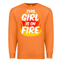 Carrot This Girl Is On Fire Fierce Lady Woman Power Go Girls Fiery Premium Sweatshirt - StudioElite