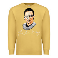 Antique Gold rbg ruth bader ginsburg feminist t shirt   signature art Premium Sweatshirt - StudioElite