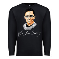 Black rbg ruth bader ginsburg feminist t shirt   signature art Premium Sweatshirt - StudioElite