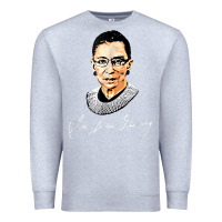 Heather Grey rbg ruth bader ginsburg feminist t shirt   signature art Premium Sweatshirt - StudioElite