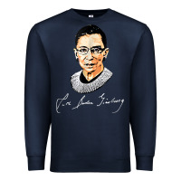 Navy rbg ruth bader ginsburg feminist t shirt   signature art Premium Sweatshirt - StudioElite