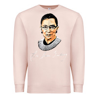 Pale Pink rbg ruth bader ginsburg feminist t shirt   signature art Premium Sweatshirt - StudioElite