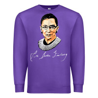 Purple rbg ruth bader ginsburg feminist t shirt   signature art Premium Sweatshirt - StudioElite
