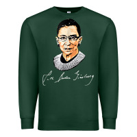Sports Green rbg ruth bader ginsburg feminist t shirt   signature art Premium Sweatshirt - StudioElite