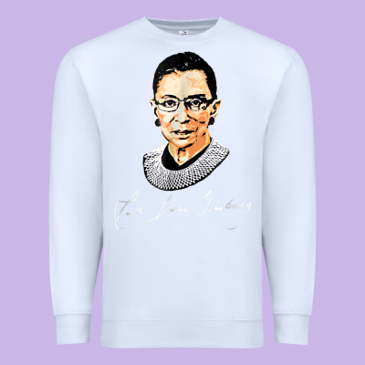 Rbg Ruth Bader Ginsburg Feminist T Shirt   Signature Art Premium Sweatshirt Designed By Studioelite
