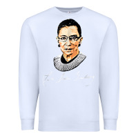 White rbg ruth bader ginsburg feminist t shirt   signature art Premium Sweatshirt - StudioElite