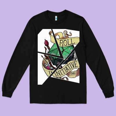 Roll Initiative Long Sleeve Tee Designed By Bettercallsaul