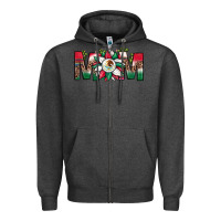 Charcoal Heather mexican flag sunflower mom leopard Zipper Hoodie - JahusDesignShop