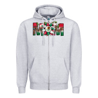 Heather Grey mexican flag sunflower mom leopard Zipper Hoodie - JahusDesignShop
